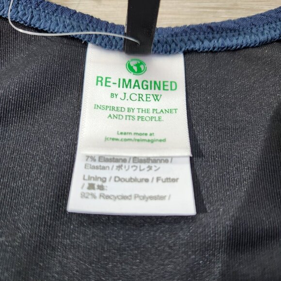 J. Crew Teal Textured Curved Waist Cheeky Bikini Bottom New With Tags Women's S - Picture 9 of 15